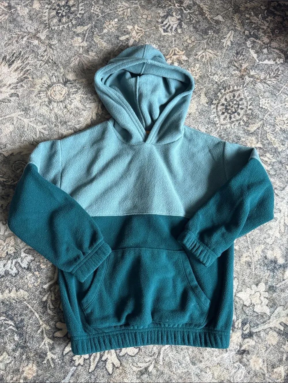 Sonoma Boys Two-Tone Teal Pullover Fleece Hoodie